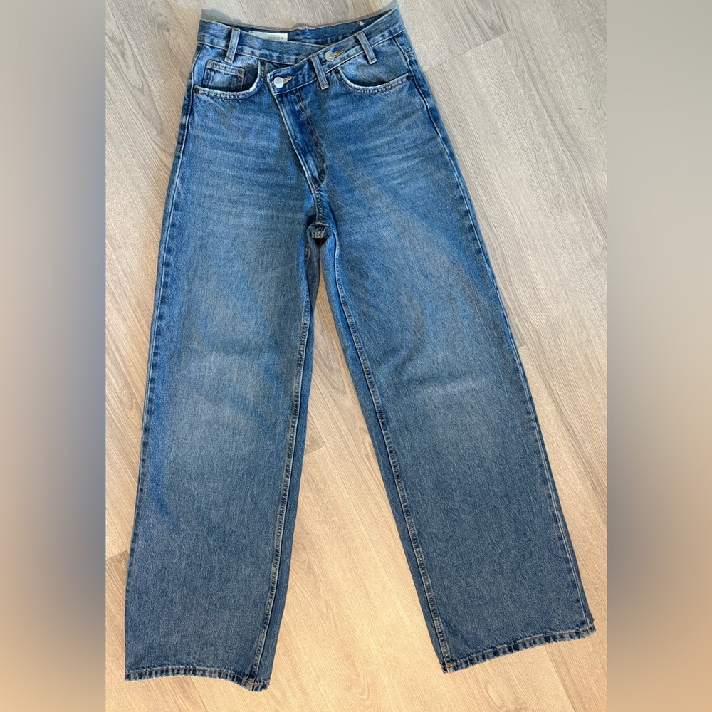 zara criss cross waist jeans